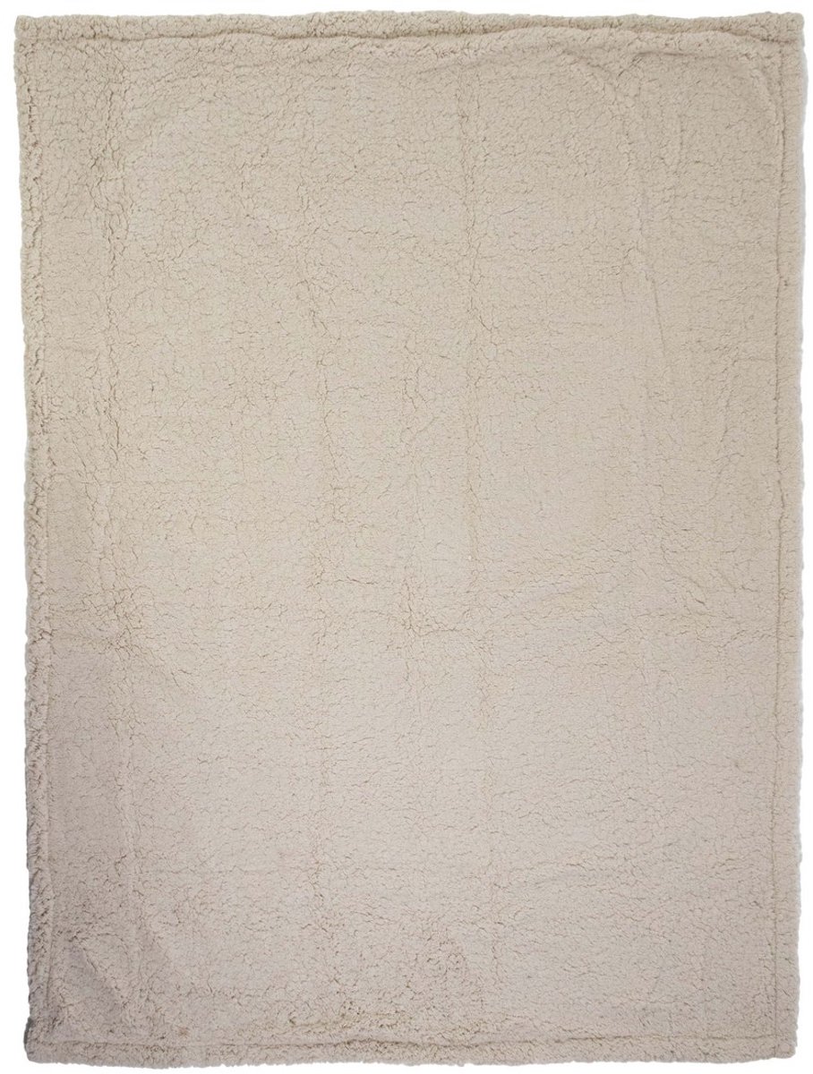 Plaid ruit boucle groen 130x170cm