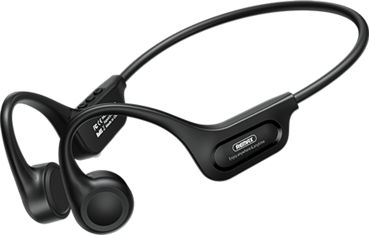 Remax RB-S18 - Bone Conduction Headphones - IP56 - Waterproof en Stof-Resistent - Zwart