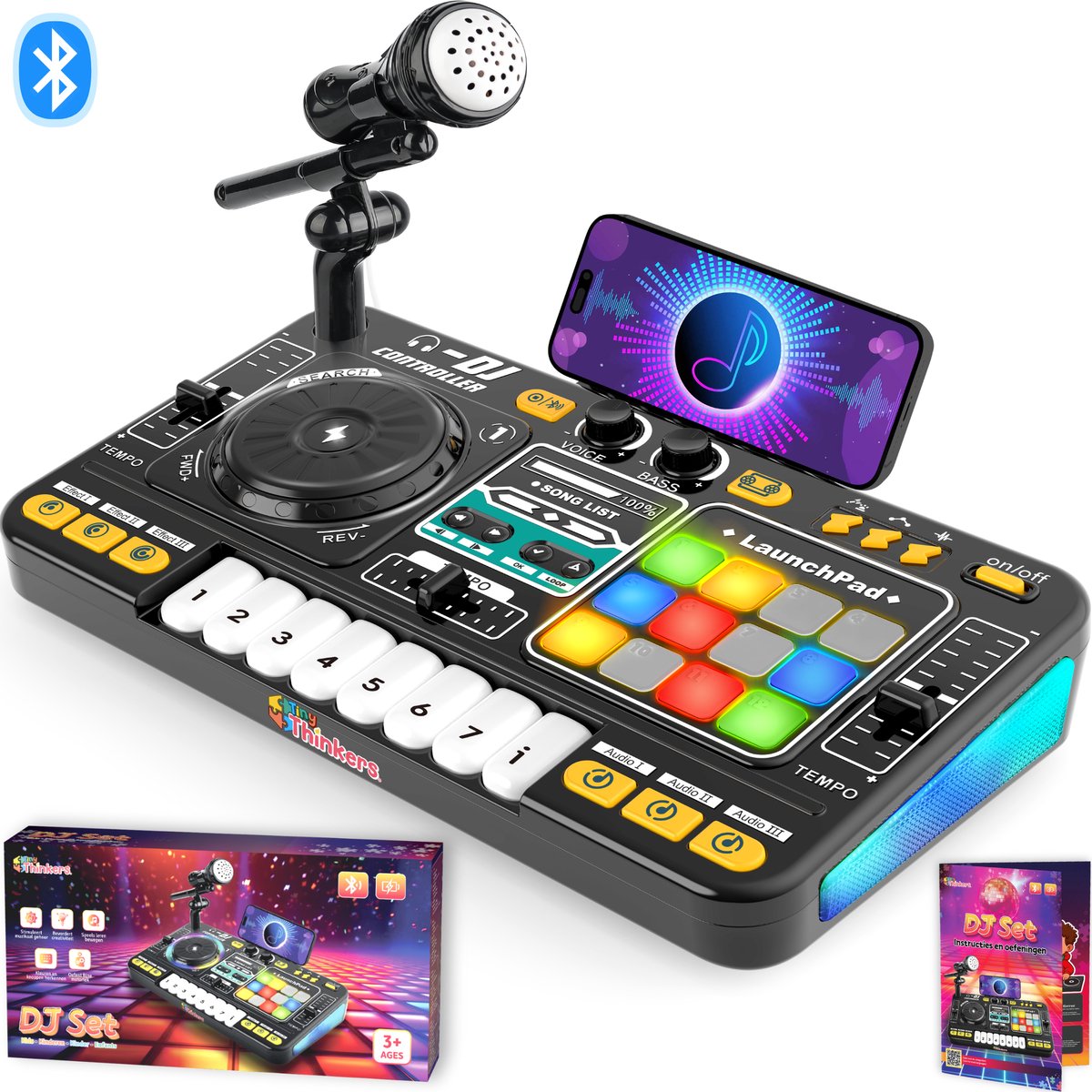 DJ Set Kinderen met Leerboekje - Oplaadbaar - Bluetooth
