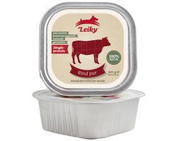 Leiky Pure Beef - Natvoer voor Honden - Licht Verteerbaar - Rijk aan Vitamines en Mineralen - Monoproteïne - 300g