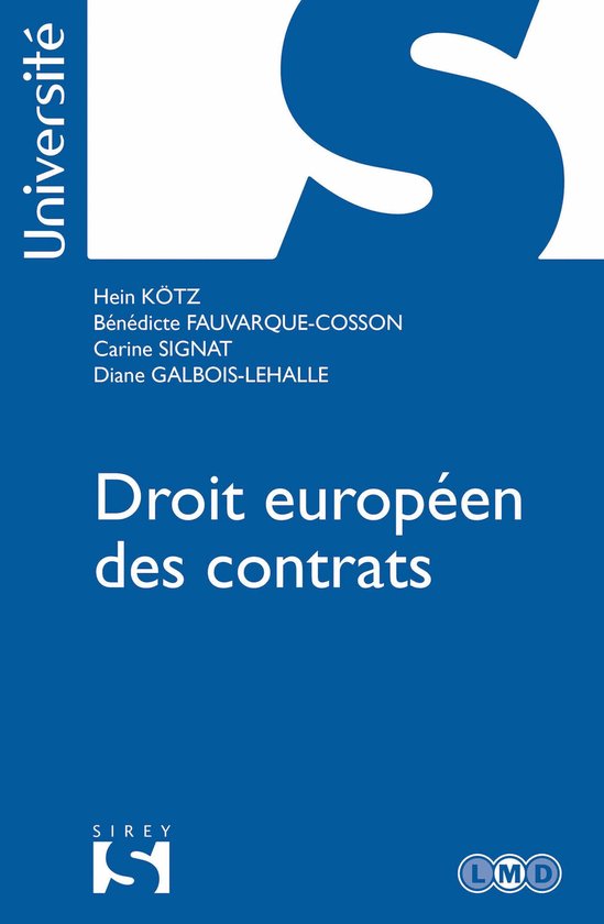 Université - Droit européen des contrats - cover
