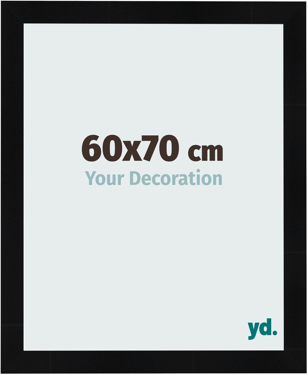 yd. Your Decoration - Fotolijst 60x70 cm - MDF - Zwart Hoogglans - Pisa