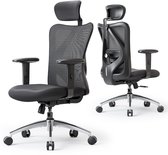 SIHOO M18 Ergonomische Bureaustoel - Ademend Mesh - Verstelbare Hoofd&Lendensteun - Bureaustoelen voor Volwassenen tot 150kg - Kantoor/Thuis/Gaming - Zwart