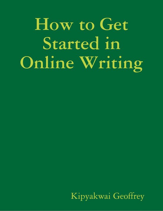 How to Get Started in Online Writing - cover