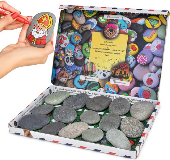 Happy pierres | Peinture sur pierre pour Enfants | Peinture sur pierre Adultes | 6-7cm | Rochers pouvant être peints | Forfait Pierres Happy |  galets de plage | Appartement