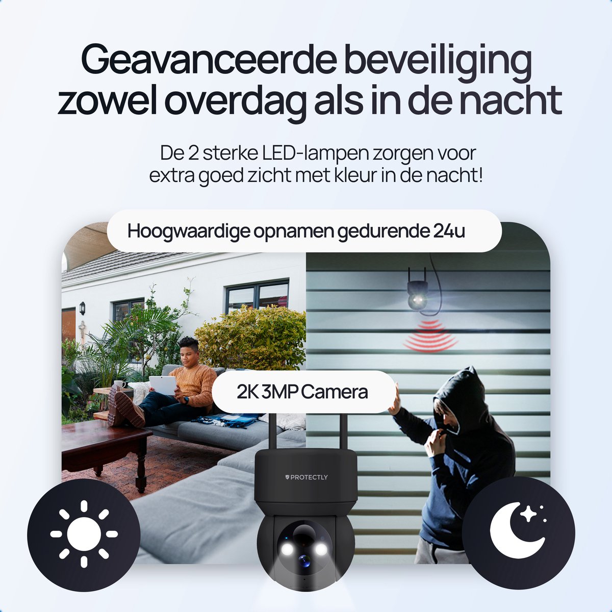 Protectly 2K Draadloze Beveiligingscamera Buiten met 64GB SD thumbnail 6
