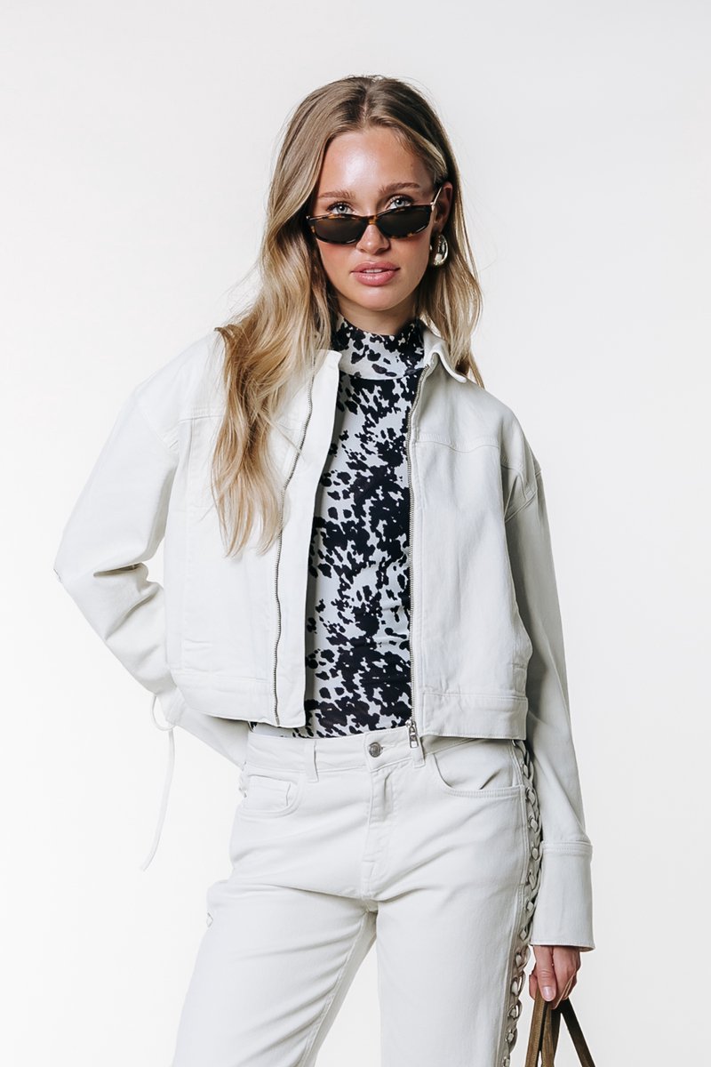 Colourful Rebel Olaine Braided Sleeve Denim Blouse- XXL