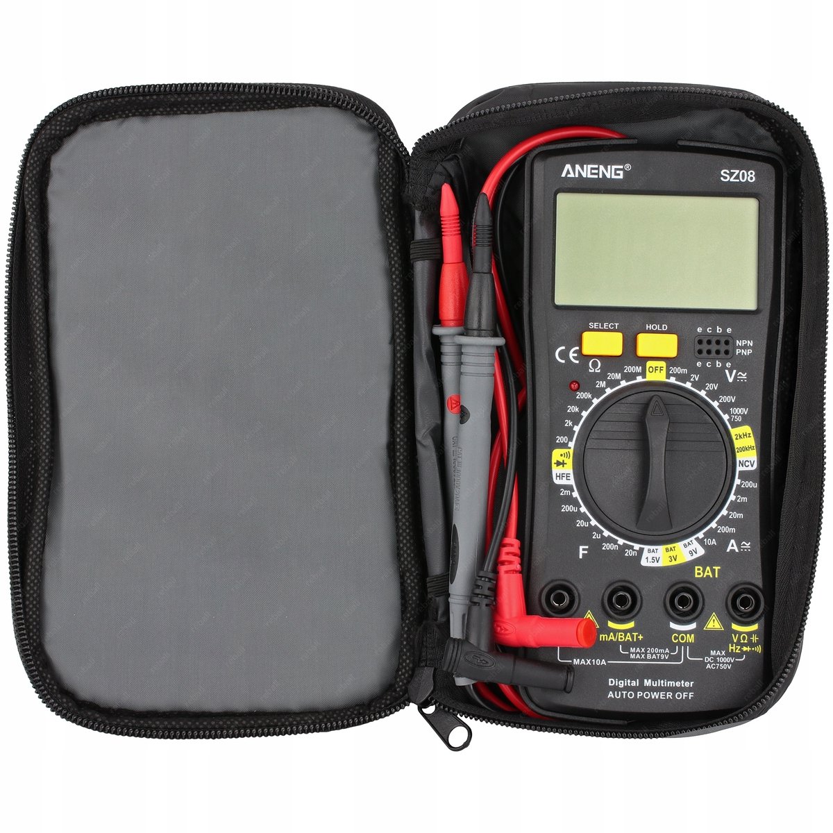 Verstevigde Tas voor Multimeter & Meetkabels - Waterdicht & Robuust