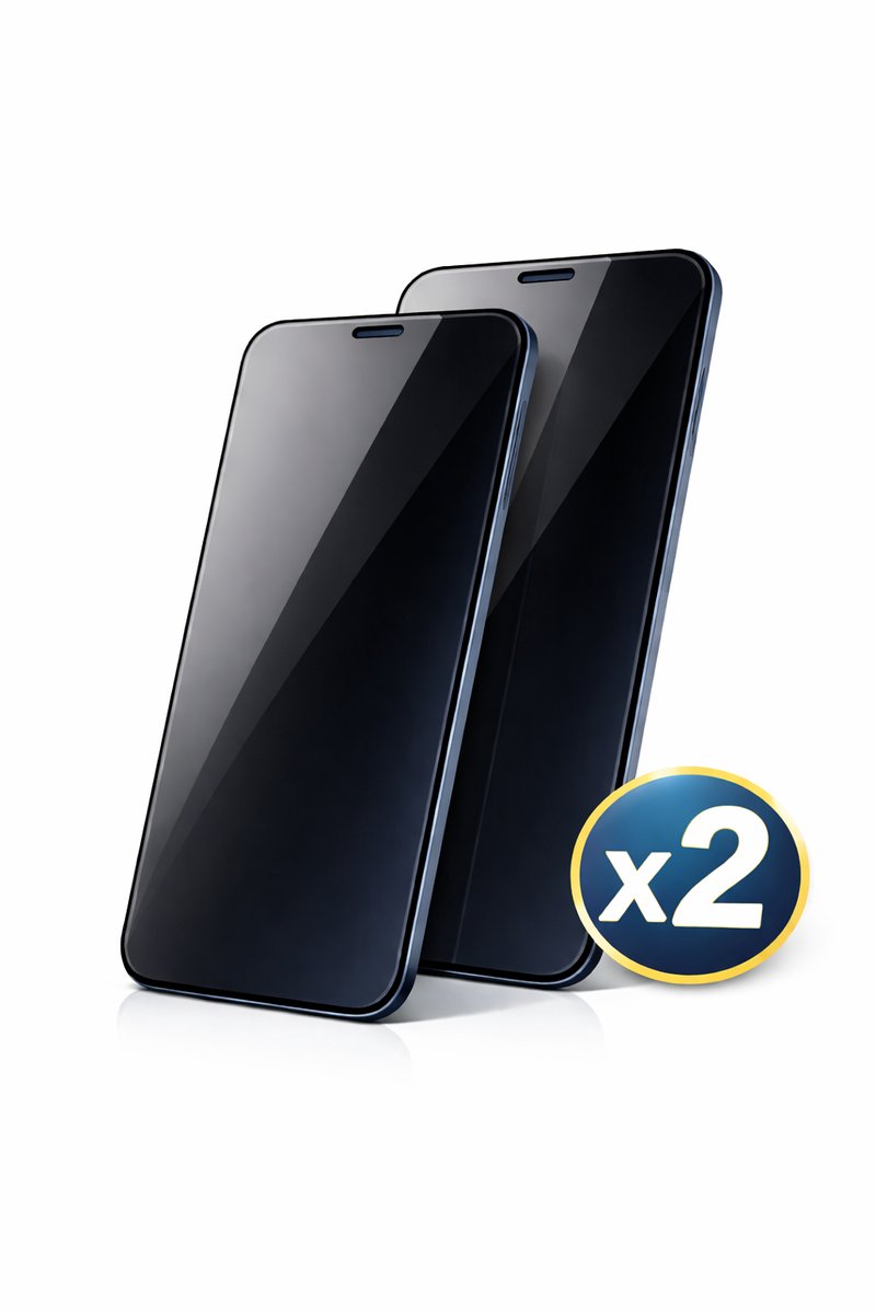Privacy Screenprotector voor Smartphone – Privacy Filter – Anti-Inkijk – 9H Gehard Glas – 2 Stuks - iPhone 16 Pro Max
