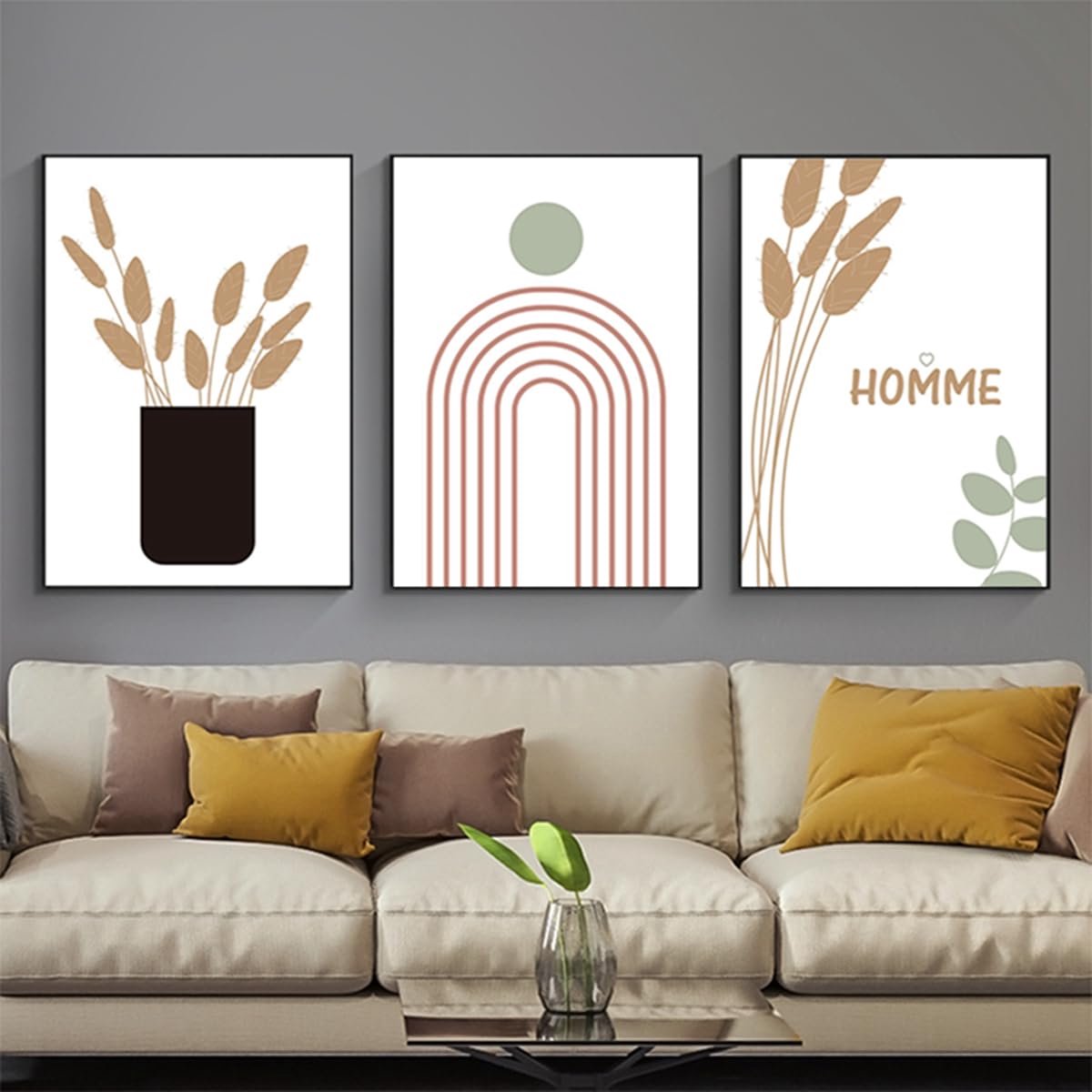Unyqoos® Set van 3 Moderne Abstracte Botanische Posters voor Stijlvolle Interieurs — cadeau in Wonen & Interieur - foto 4