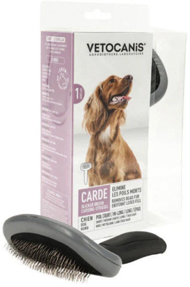 Cocapet by vetocanis - slickerborstel voor honden - Helpt bij de dagelijkse verzorging van de vacht -alle haartypes