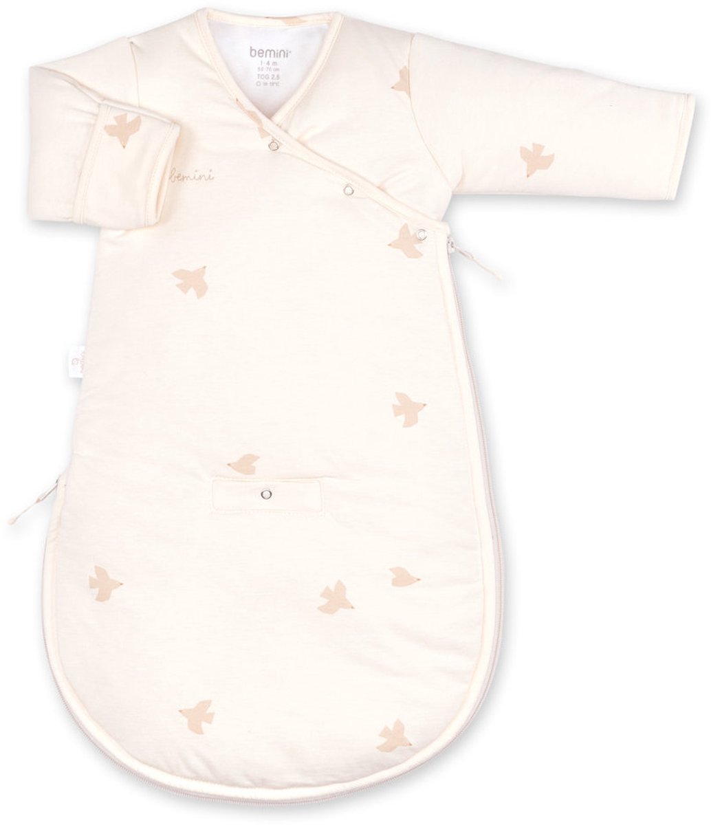 BEMINI Babyslaapzak - MAGIC BAG 1-4m - TOG 2.5 - Knus cocon - Piuma ecru