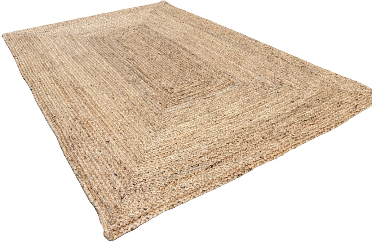 Vloerkleed jute gevlochten rechthoek naturel 120x180cm