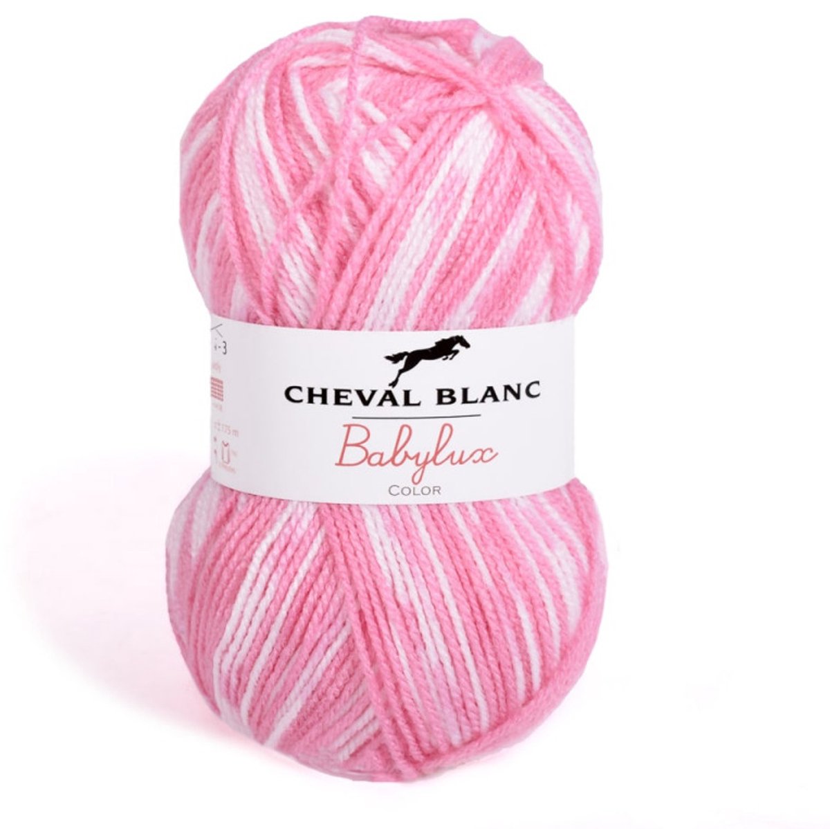5 bollen Babylux roze wit (403) gemêleerd dun haakgaren - breigaren - 50 grams bollen - 165 meter