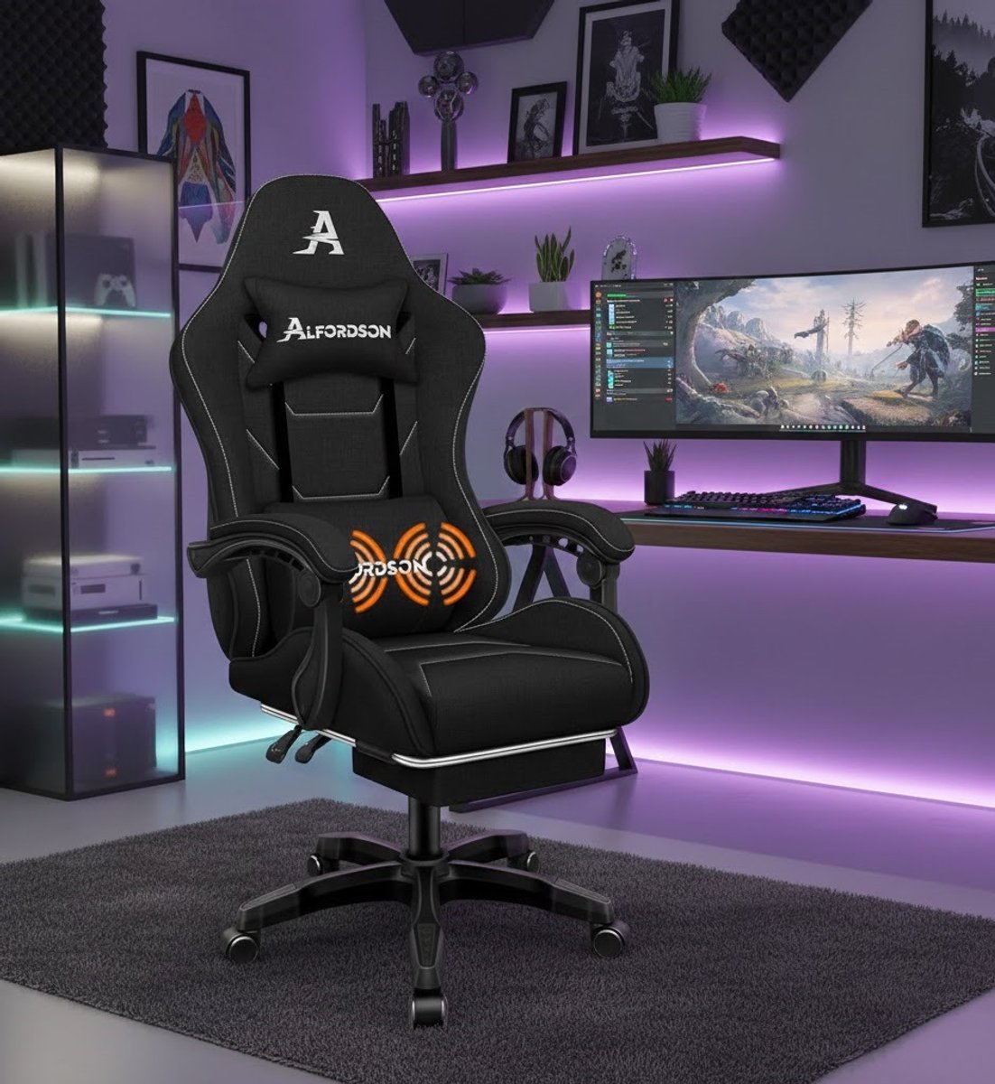 Elite Gamingstoel met Massage-Lendensteun en Voetsteun - Elite - €770,00