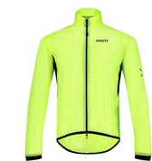 BIORACER Rainy - Fietsjack Winter/Herfst - Unisex - Fluo Geel - Winddicht & Waterdicht - Maat XS