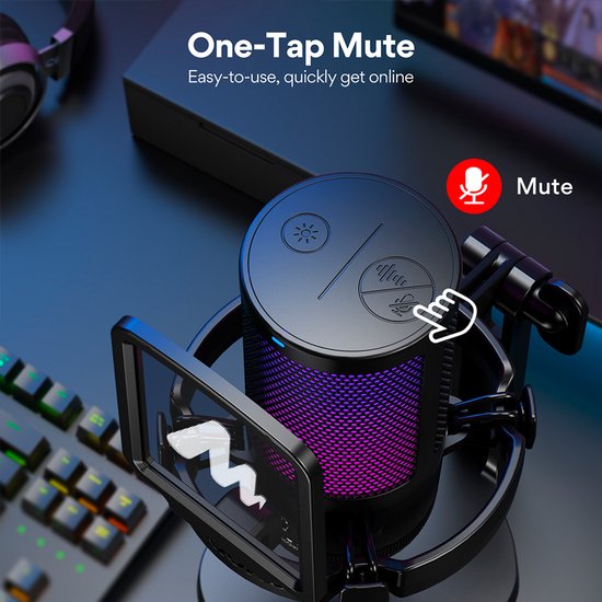 Logitech MeetUp Extra Microfoon – Breedband Geluid, Ruisonderdrukking, Bluetooth, Mute-knop, Voor Grotere Vergaderruimtes (zwart)