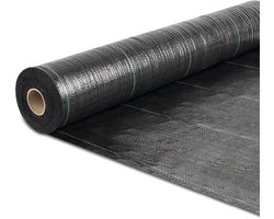 Worteldoek 15 meter lang x 3,25 meter breed totaal 48,75 m2 tegen onkruid sterk en waterdoorlatend 100 grams
