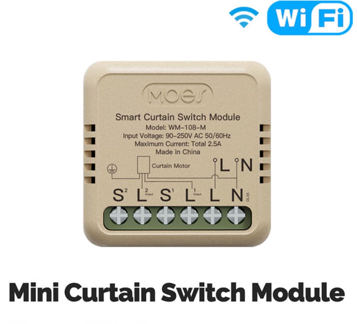 Wifi Rolluikmodule – Past Achter Bestaande Schakelaar – Smart Life/Tuya – Percentagefunctie