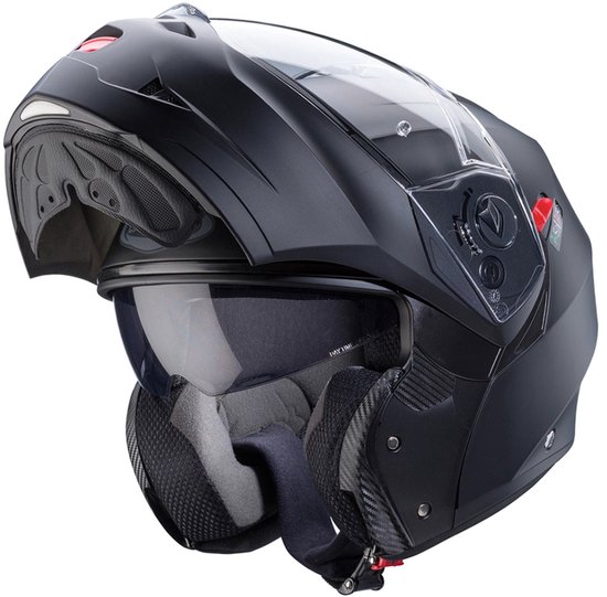 Caberg Duke-X systeemhelm - Mat zwart - Maat XS - Voorzien van Pinlock - Ingebouwd zonnevizier - ECE 22.06 gekeurd
