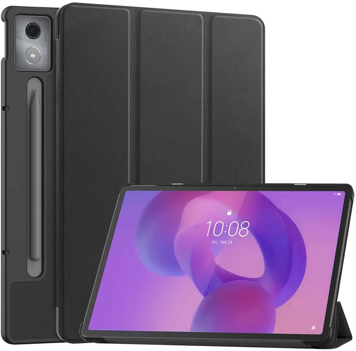imoshion Tablet Hoes - Geschikt voor Lenovo Idea Tab Pro - Trifold Bookcase - Zwart