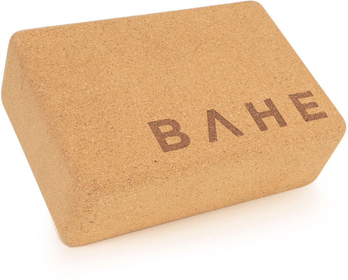 BAHE - Yogablok - Cork Yogablock - Yoga - Pilates - 100% Kurk - Yoga Block 22.5 x 14.5 x 7.6 cm - Anti Slip