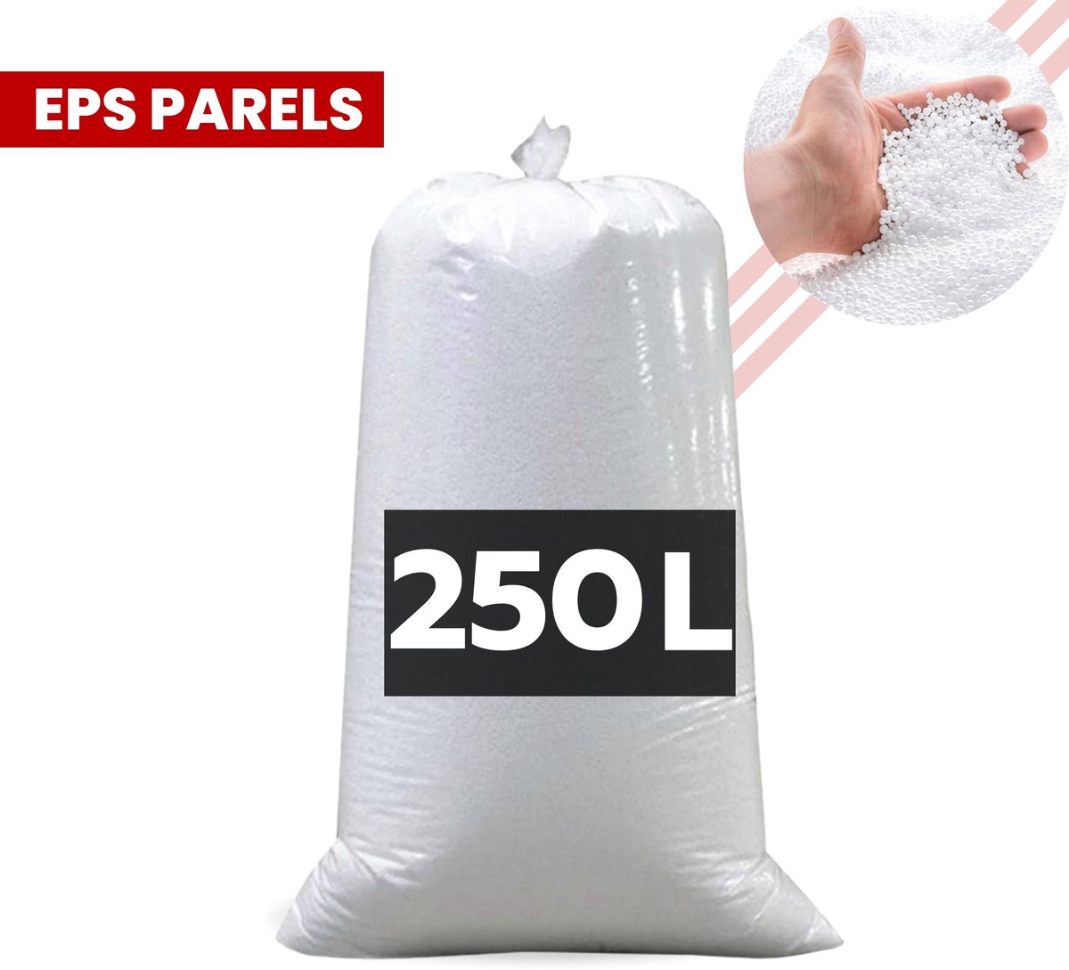 Zitzakvulling EPS Parels/korrels 250 Liter, Hoogwaardige kwaliteit, 30 tm 400 Liter