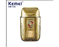 SHAVER Kemei KM-T93 Heren Scheren Machine LED Display Dubbele Folie Draadloze Olie Hoofd USB Professionele Elektrische Scheerapparaat Folie Mannelijke