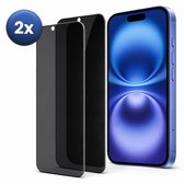Privacy Screenprotector Geschikt Voor iPhone 16 – Privacy Glass – 2-Pack – Anti-Spy – Gehard Glas 9H – Case Friendly