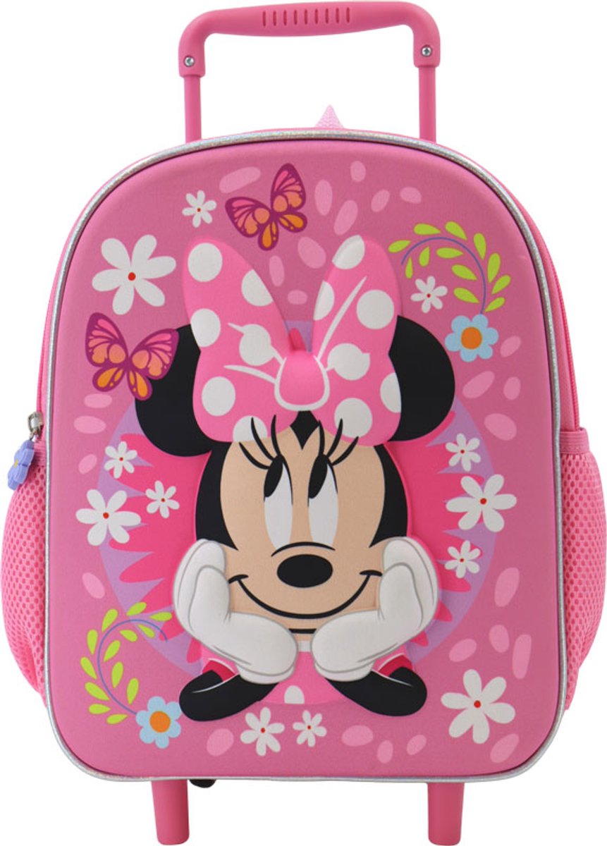 Minnie Mouse Vlinders Rugzak Trolley School Tas Vakantie Tripjes 3-6 Jaar