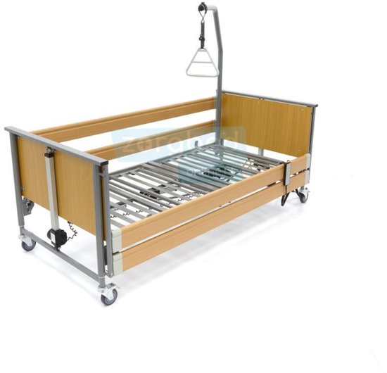 ECOFIT S Beuken Zorgbed 90x200 cm – Hooglaag Bed Gecertificeerd, Met Bedpapagaai & Afstandsbediening