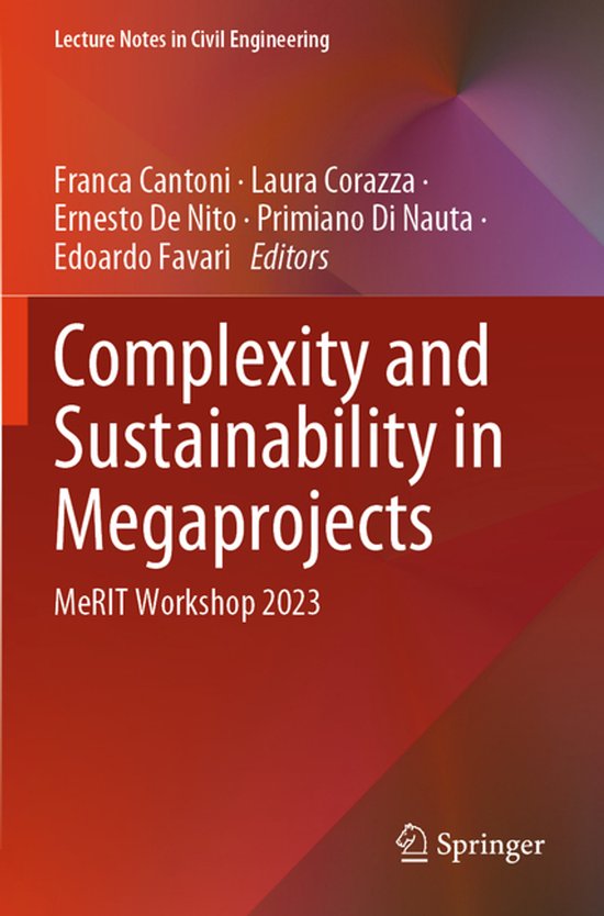 Lecture Notes in Civil Engineering493- Complexity and Sustai ... - cover