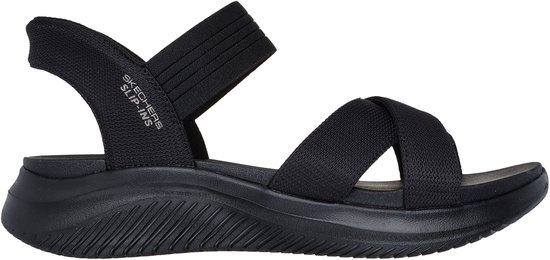 Skechers ULTRA FLEX 3.0 SANDAL - NEVER Dames Sandalen - Zwart