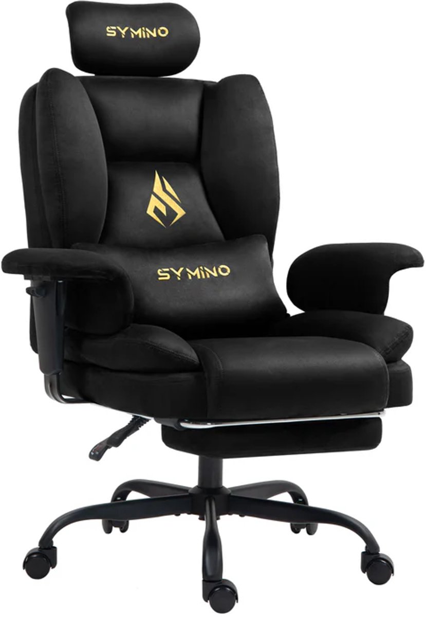 Symino Gamingstoel Ergonomisch met Voetensteun - Zwart - Symino - €182,78