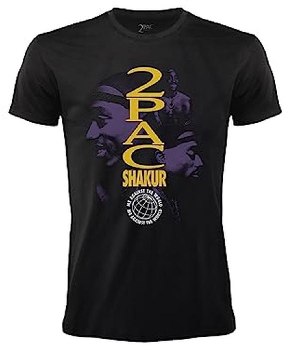 Uniseks Zwart T-shirt met hiphopprint voor Volwassenen en Jongens