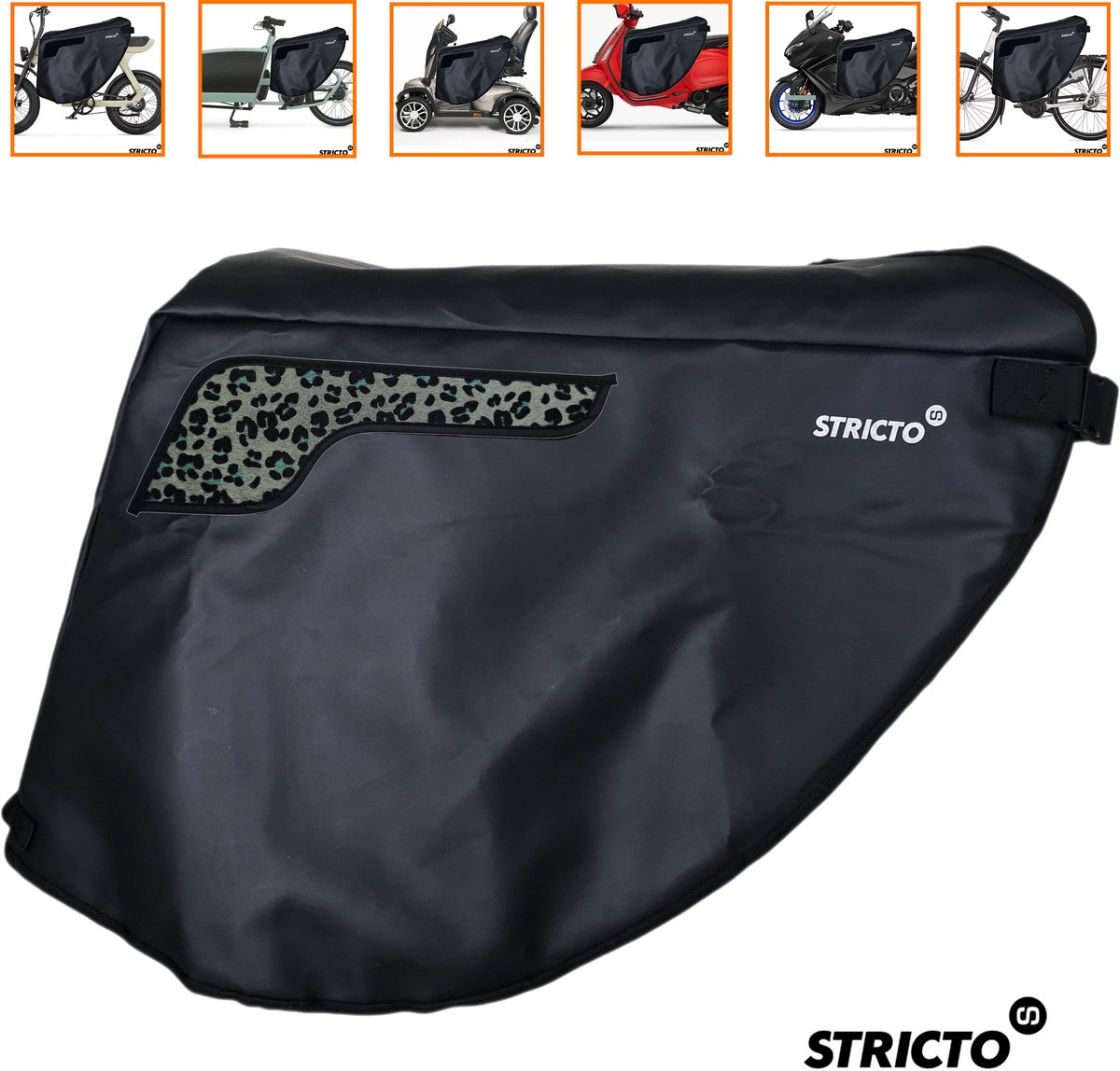 TOP DEAL - Stricto Easy-On Premium Beenkleed Panter Blauw – Fiets, Fatbike, Scooter & Scootmobiel