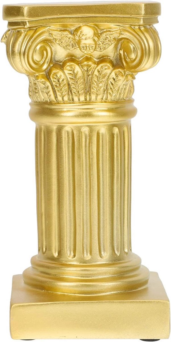 Klassieke Romeinse Zuil Hars Decoratie voor Huis en Tuin - 19 cm