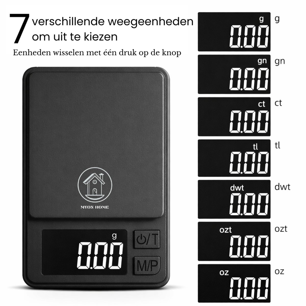 Mini Precisieweegschaal 0,01g – 1kg | Compact Zakformaat met Tare-Functie, Multi Units & Zwart Display | Helder Afleesbaar | Ideaal voor Barista Koffie, Kruiden, Sieraden, Edibles & Supplement Dosering — cadeau in Kookcadeaus - foto 4