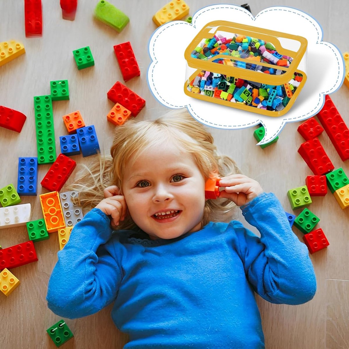 HAPPIBOX 4 stuks grote mesh opbergtas voor bordspellen, puzzels, speelgoed, benodigdheden, zakken met ritssluiting voor organisatie, compatibel met Lego's en poppenopslag (4 stuks gaaszakken