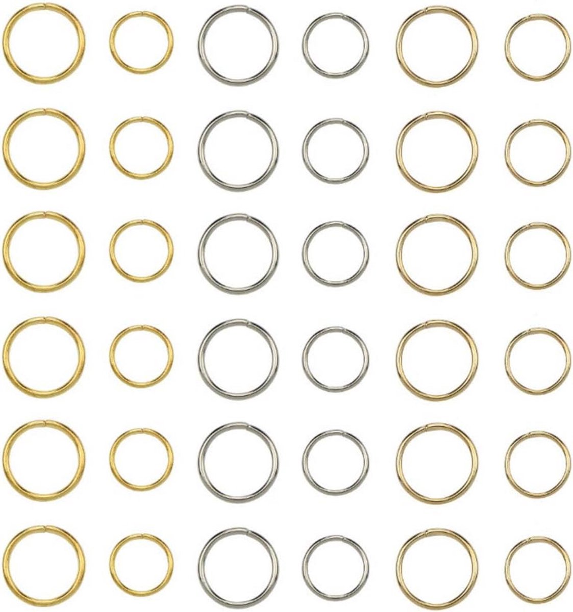 Haar Ringen Vlecht Ringen - 180 Stuks in 3 Kleuren en 2 Maten voor DIY Kapsels