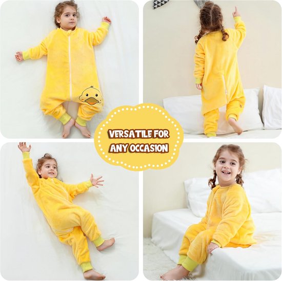 Slaapzak met Voeten voor Baby's en Peuters - Flanel - 2,5 Tog - Winter Pyjama met Lange Mouwen — afbeelding 5