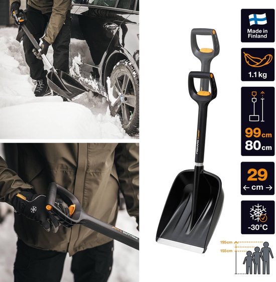 ACEP Afneembare Metalen sneeuwschep -98,7 x 29 x 15,4 CM - Schoffel - Zwart - Tuin gereedschap -Schep - Sneeuwschep metaal - Sneeuwschop van ACEP — afbeelding 3