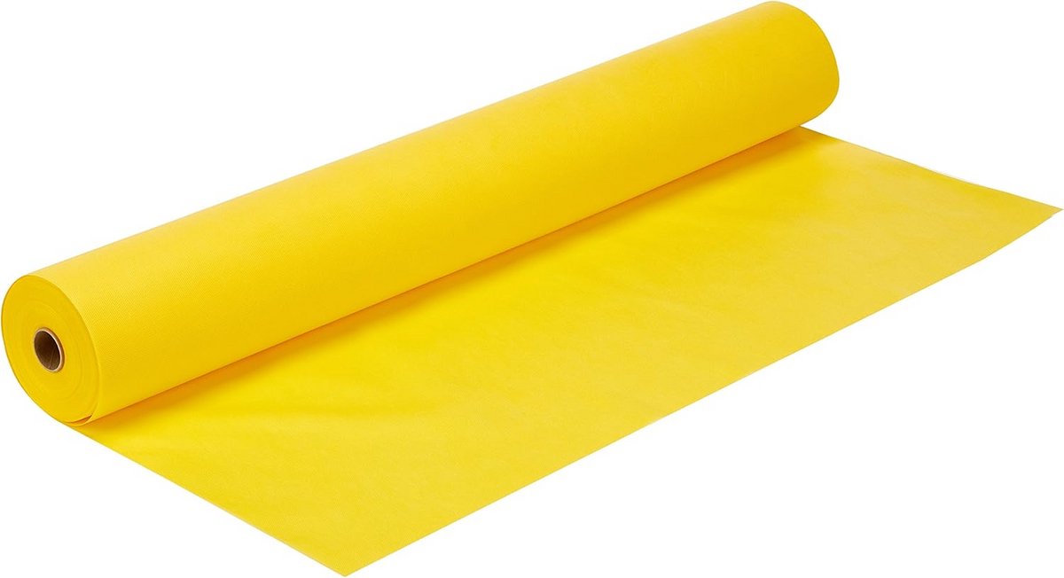 Geel Vlies Tafelkleed - 40m x 0,9m - Waterafstotend en Recyclebaar