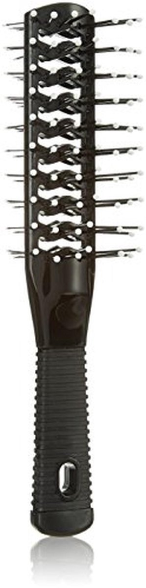Professionele Dubbele Tunnelborstel - Zwart - Perfect voor Haarstyling