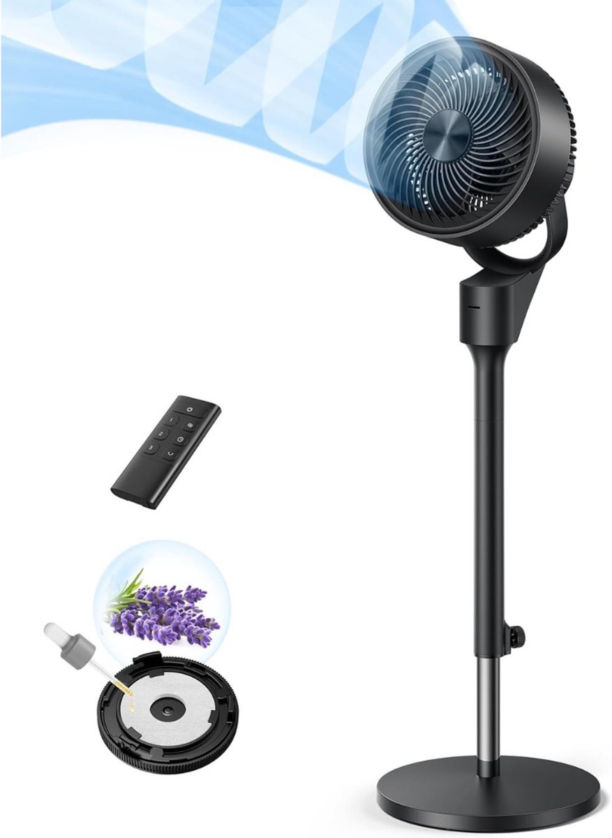 Quvo® Ventilator toren - Ventilator staand - Torenventilator - Zwart - 30cm x 30cm x 105cm