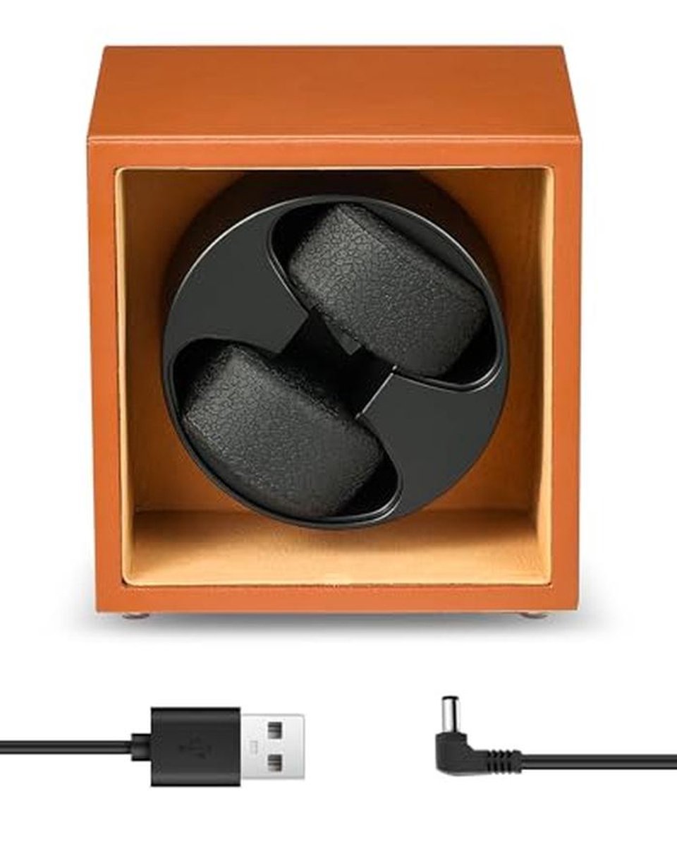 Automatische horlogeopwinder voor 2 horloges met stille motor en ledverlichting