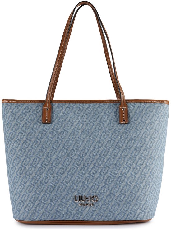 LIU JO sac à main sac à épaule bandoulière Evrim Tote Dusty Blue bleu