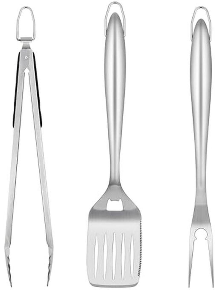 Grill accessoires set van roestvrij staal (3 stuks)