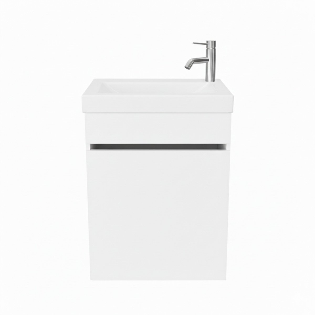 Leiden Toiletmeubelset 40 cm met Keramische Wastafel – Hoogglans Wit – Softclose