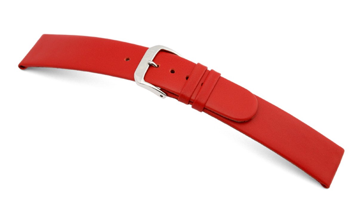 Lederband Merano 20mm rood glad